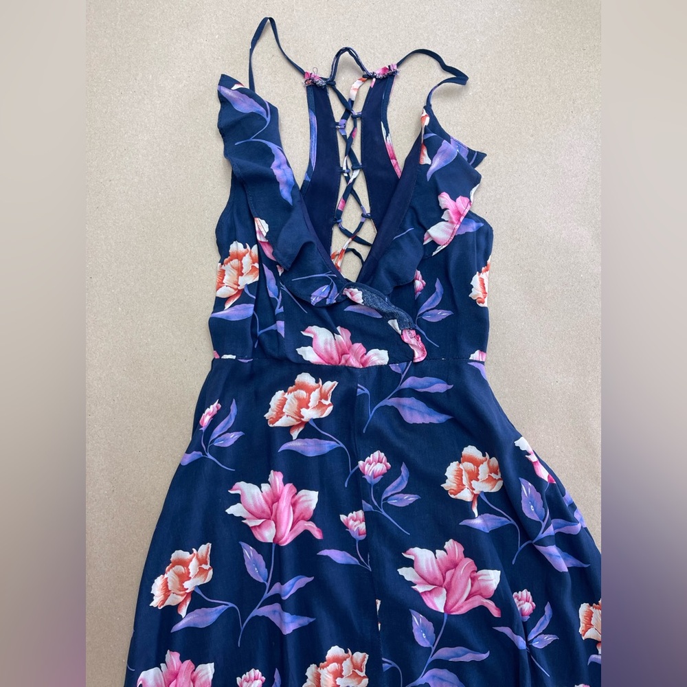 Floral Dress with Pink Accents